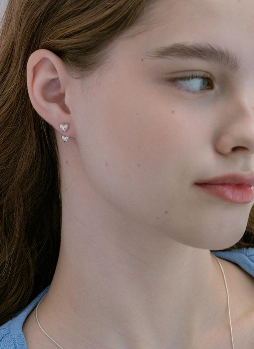 ★国内発送【TATIANA】(Silver925) Two Heart Ear Jacket ピアス TATIANA】(Silver925) Two Heart Ear Jacket Earrings ピアス