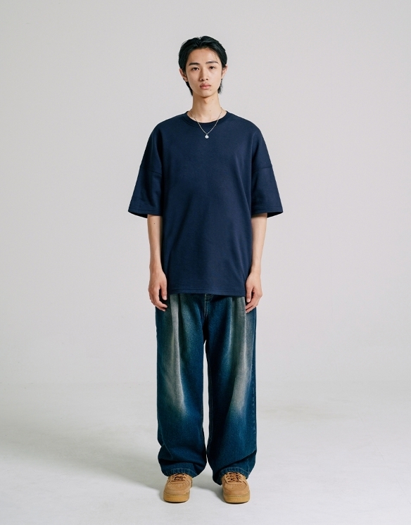 JEMUT正規品★23SS★Western Two Tuck ワイド デニムパンツ JEMUT】23SS☆ Western Two Tuck Washing Wide Denim Pants