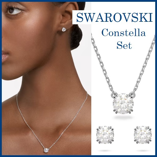 【Swarovski】Constella ピアス ネックレス セット 純正箱付き