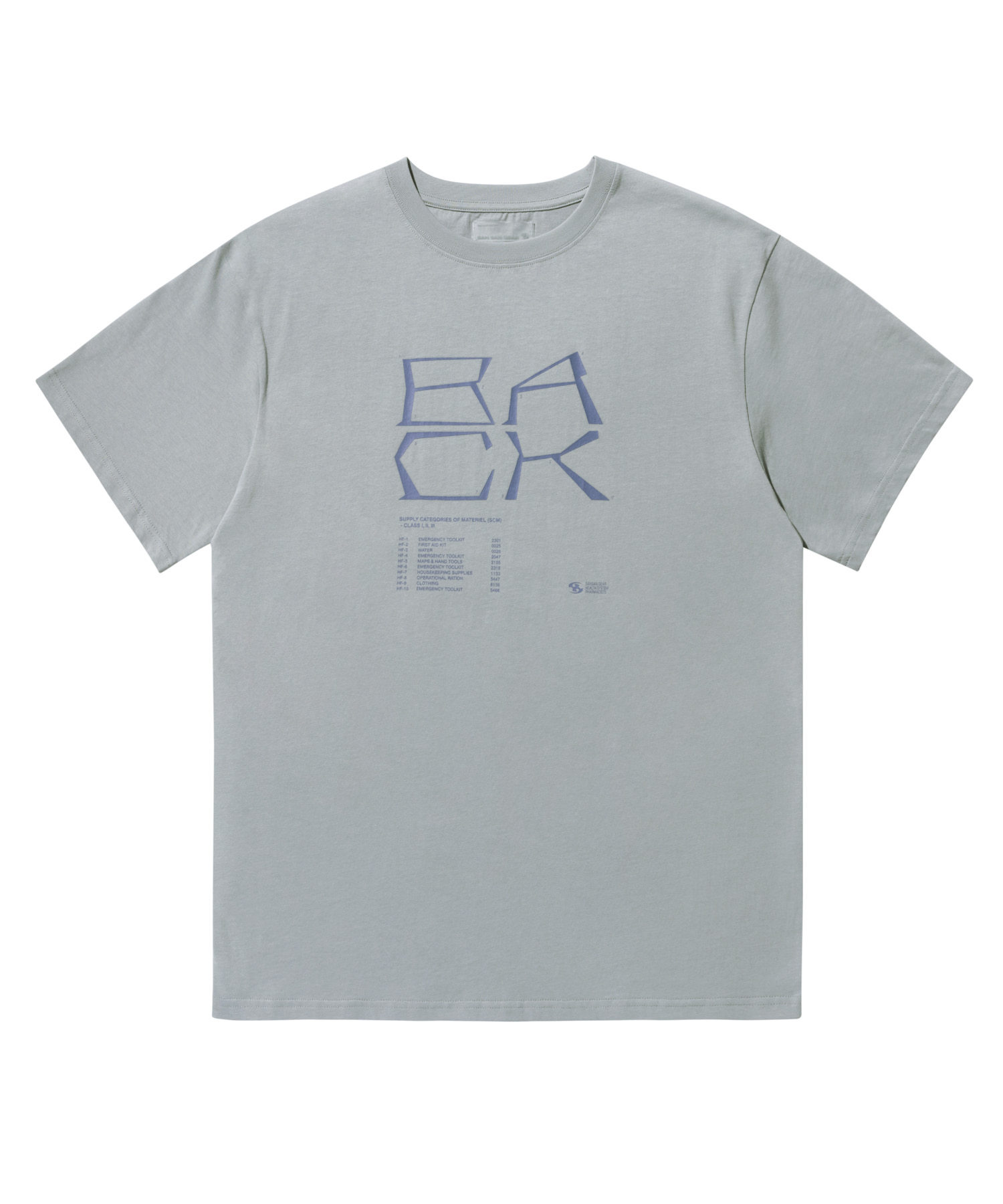 【SANSAN GEAR】 23SS SUPPLY LIST T-SHIRT GREY