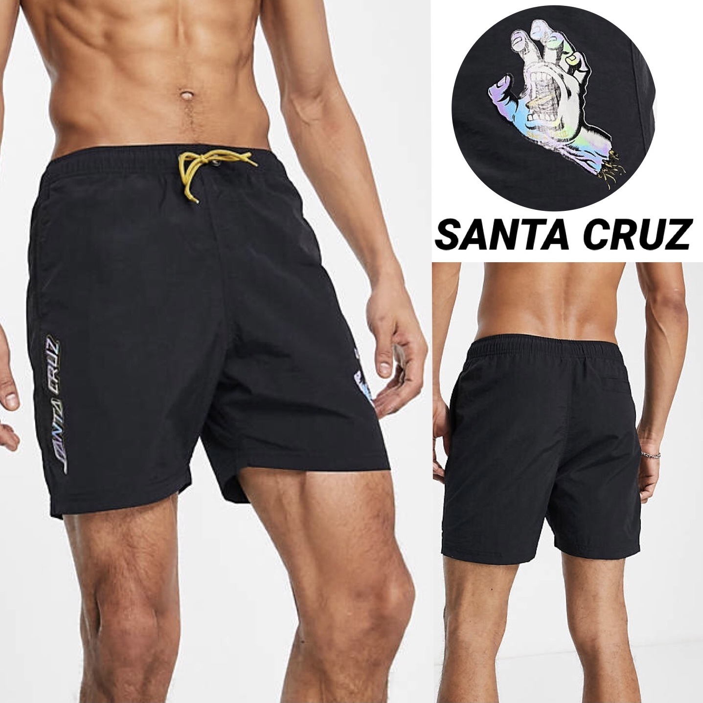 ◆SANTA CRUZ◆アクアリアクト ホロハンド スイムショーツ送料込