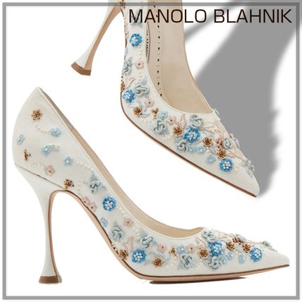 花柄 Manolo Blahnik(マノロブラニク) 靴・シューズ(レディース