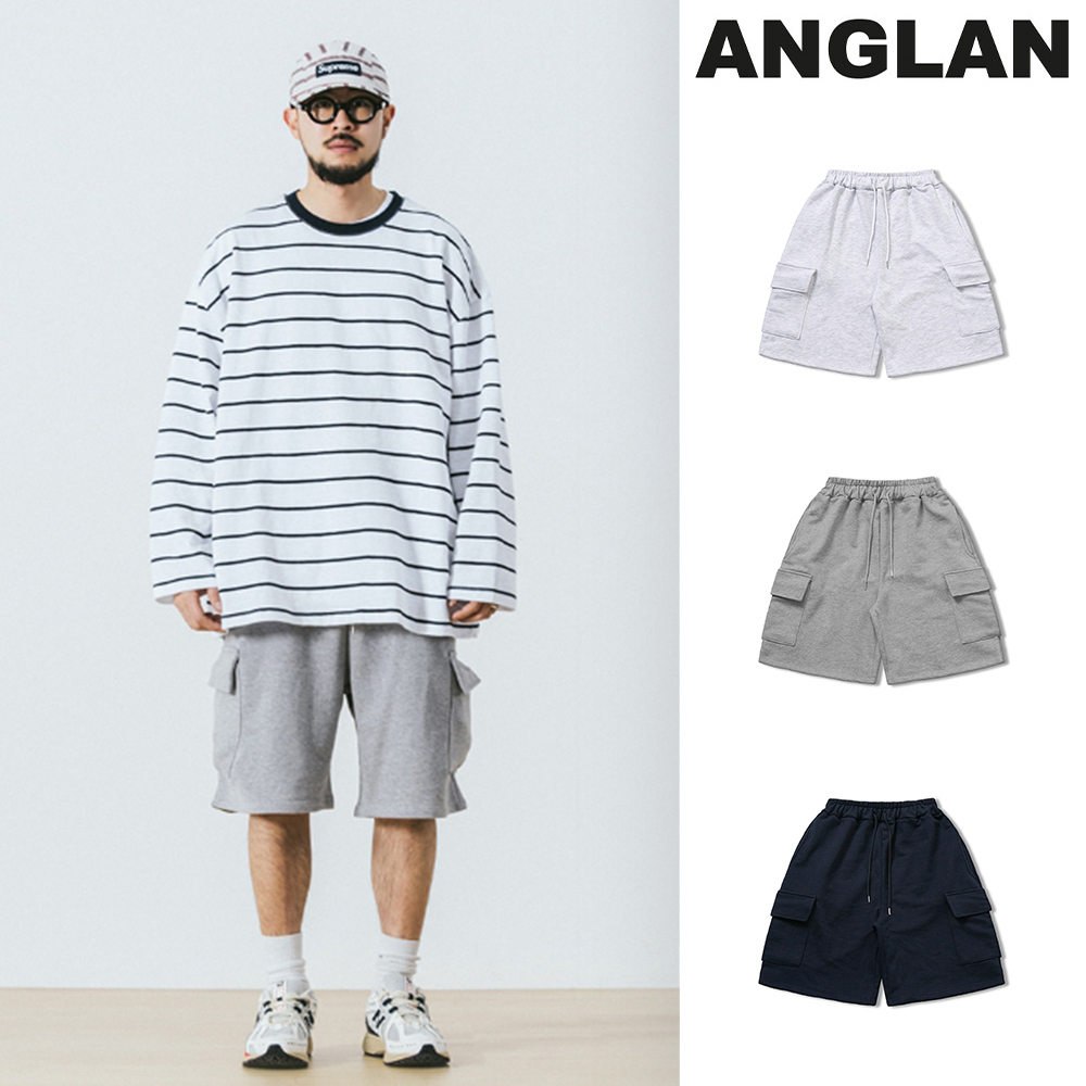 【ANGLAN】Banding Cargo Sweat Shorts