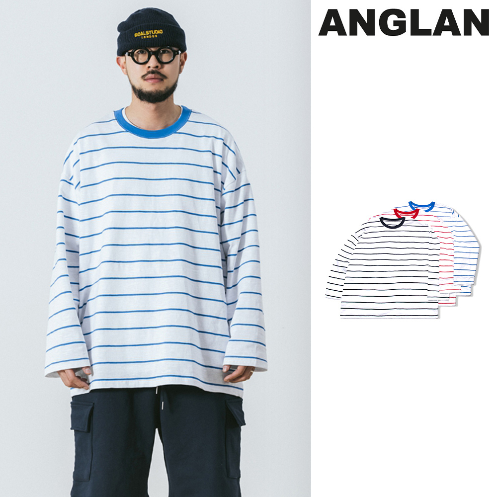 【ANGLAN】Marine Stripe Long Sleeve