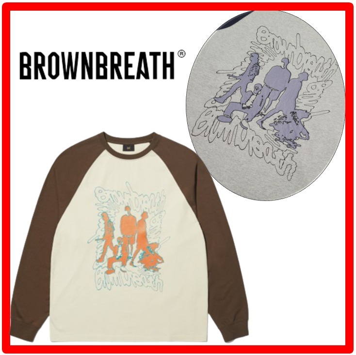 ★韓国の人気★【BROWNBREATH】★CLIQUE RAGLAN LONGSLEEV.E★