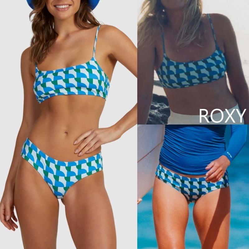 ◇サイズ豊富◇レトロ柄 Roxy Gio Vibe ブラレットビキニセット