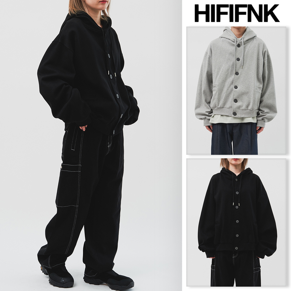 【HI FI FNK】Rema Button Hooded Jacket