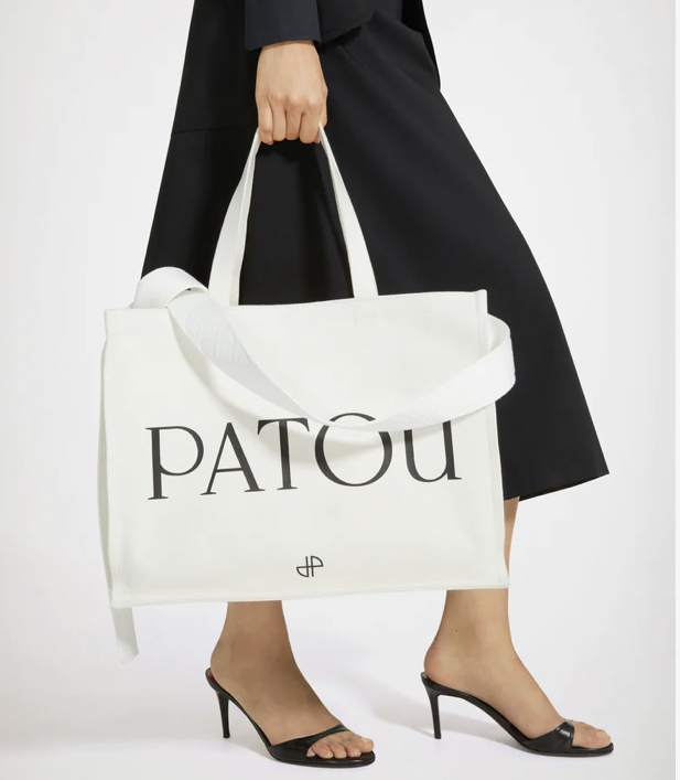 国内発関税無】 PATOU ロゴ ラージ キャンバストートバッグ