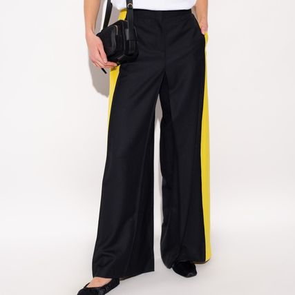 ◆LOEWE◆ハイライズウールワイドレッグパンツ LOEWE(ロエベ) / スラックスパンツ/ボトム/34/ウール/ブラック