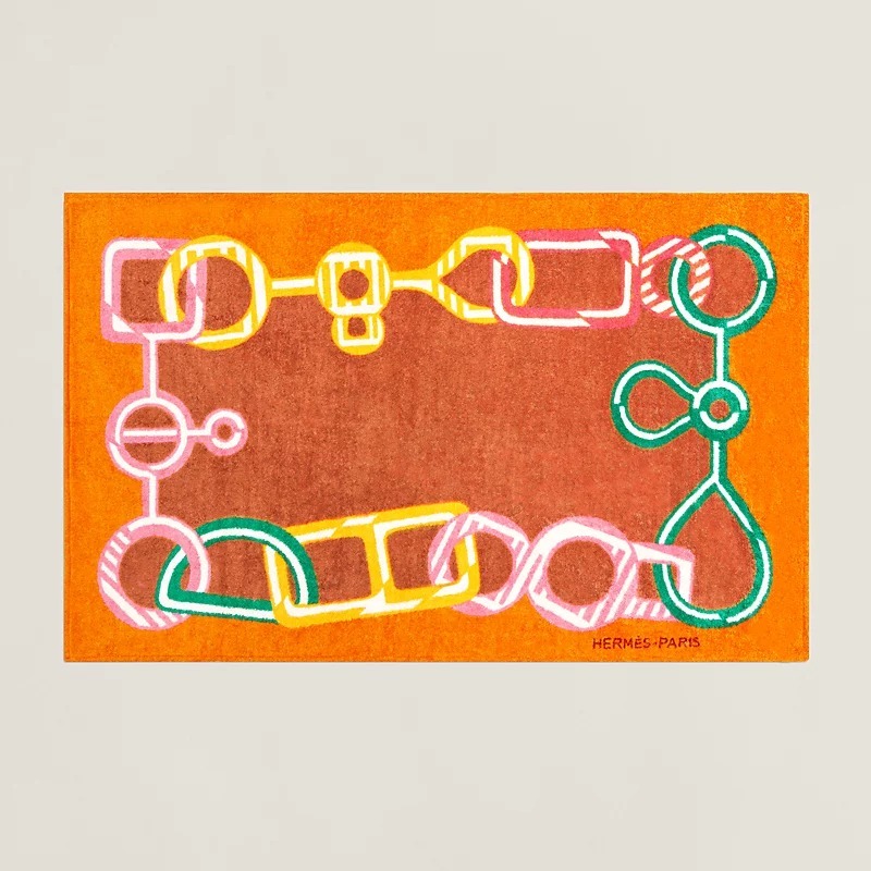 HERMES∽Tapis de plage Do Re Boucles∽ビーチタオル ドレ バッ