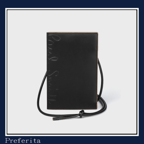 Paul Smith】レザーボクシー ネックポーチ ロゴ バイカラー ポーチ