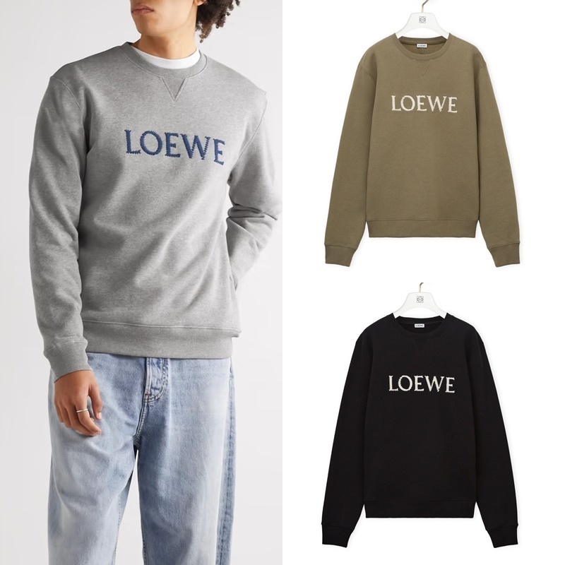 直営店【LOEWE】エンブロイダリー コットン スウェットシャツ 直販超