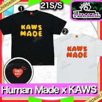 HUMAN MADE Unisex Street Style Collaboration Logo T-Shirts