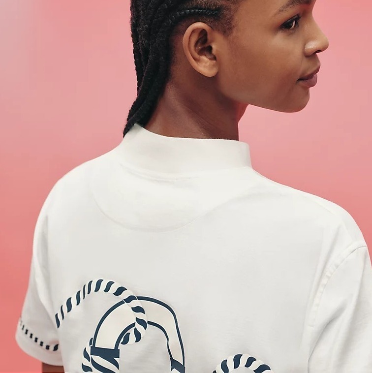 バックのワンポイントがお洒落☆】HERMES カノエ Tシャツ (HERMES/T