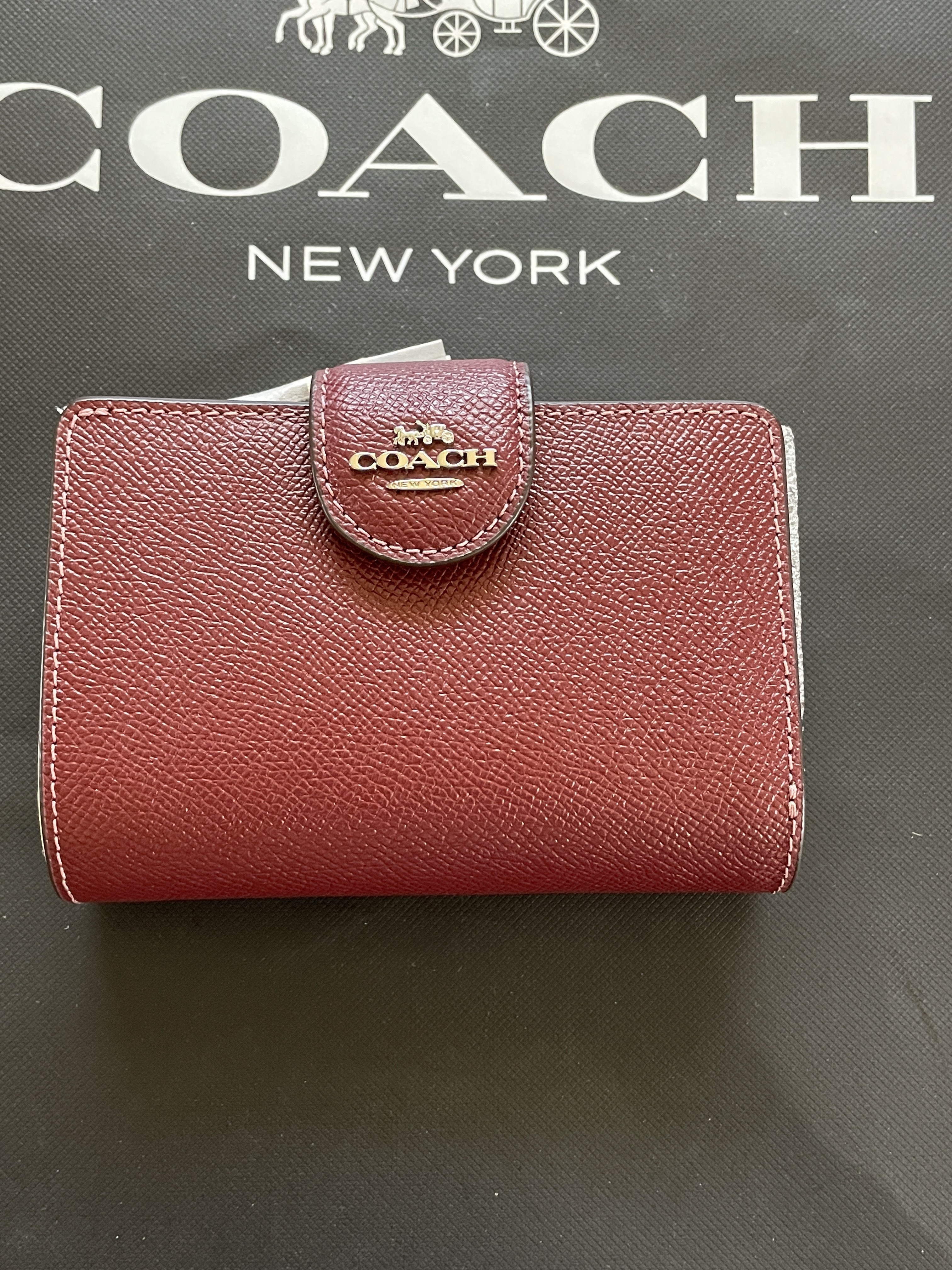 箱あり coach COACH 二つ折り財布 6390 ミニ財布