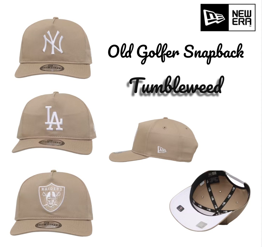 NEW ERA ☆ Old Golfer Snapback Tumbleweed ベージュ キャップ