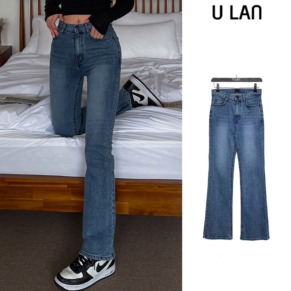 【U LAN】Slim fit summer denim long