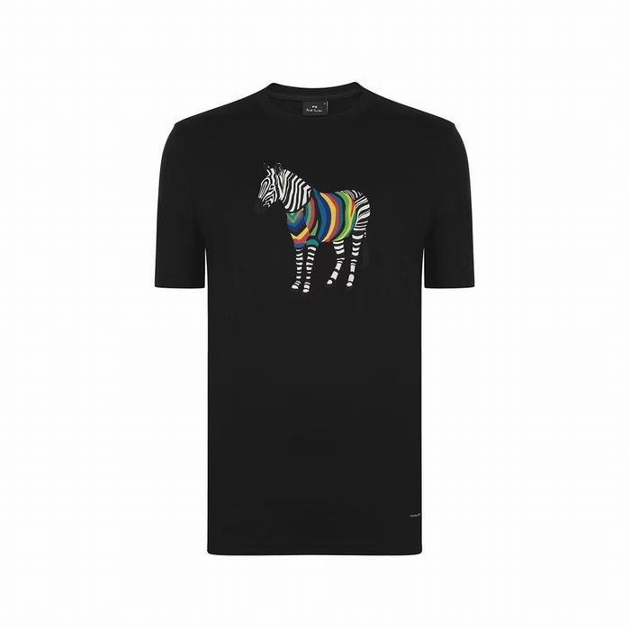 PS PAUL SMITH★半袖 ロゴ クルーネック トップス Tシャツ★黒★
