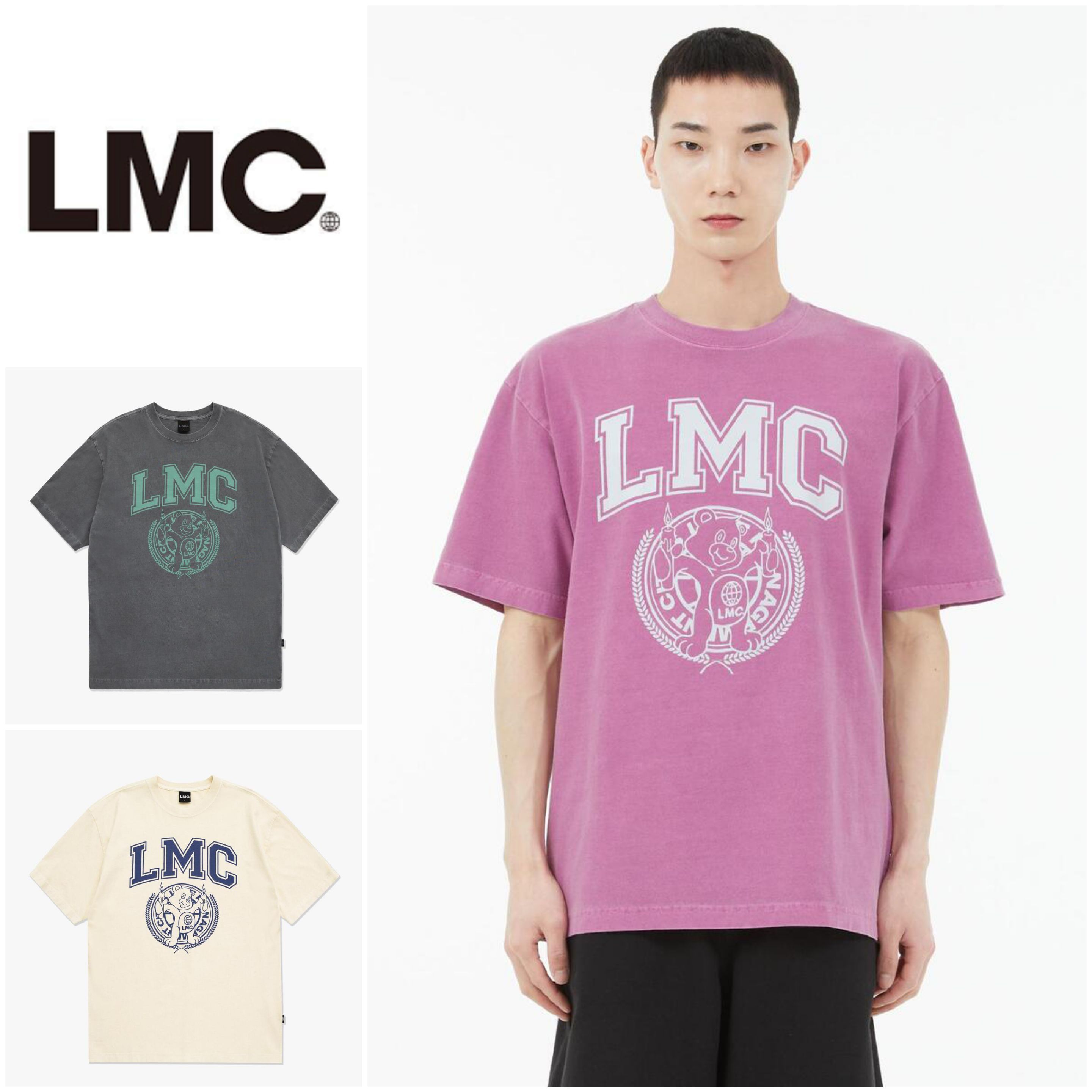 さらに100円引き◆LMC◆OVERDYED COLLEGE BEAR TEE