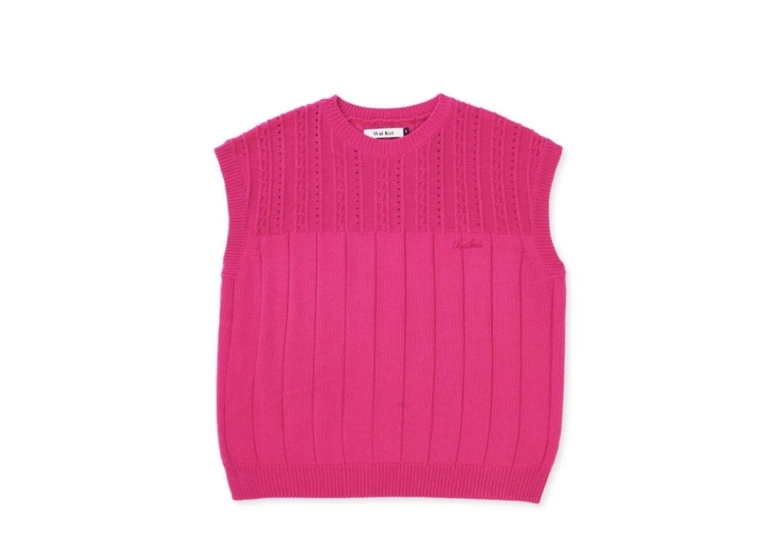 さらに100円引き◆WAI KEI◆Skashi mix vest さらに100円引き◇WAI KEI◇Skashi mix vest (Wai Kei/ベスト