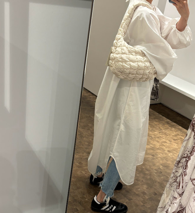 “COS” QUILTED MINI BAG Cream