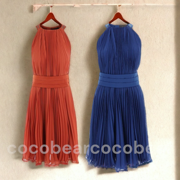 ☆Max Mara☆GOLENA プリーツ ジョーゼット ノースリーブ ドレス