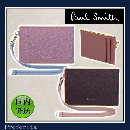 【Paul Smith】カラードエッジ 定期入れ カード エンボスレザー