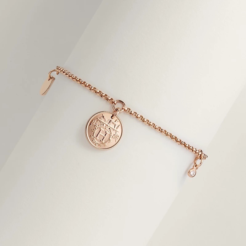 《23SS★》HERMES エクスリブリス ブレスレット ピンクゴールド