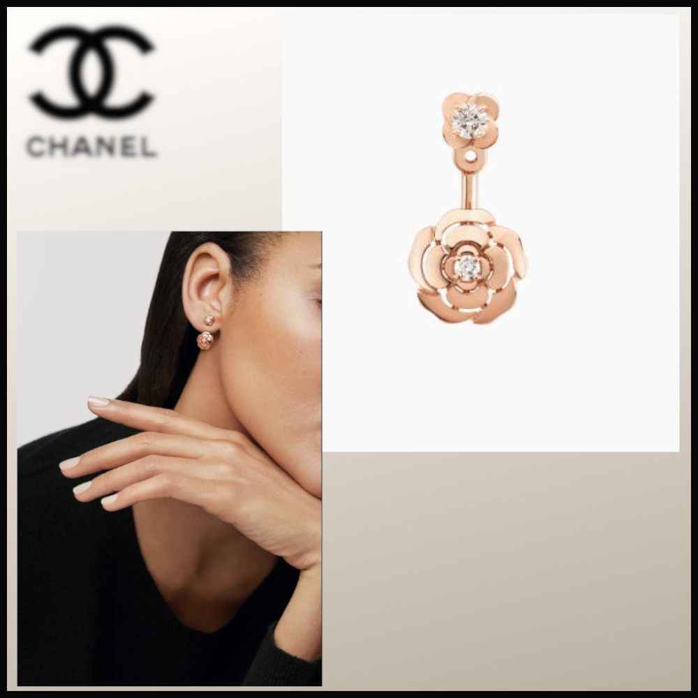 ◆送料無料◆【CHANEL】EXTRAIT DE CAMELIA ピアス