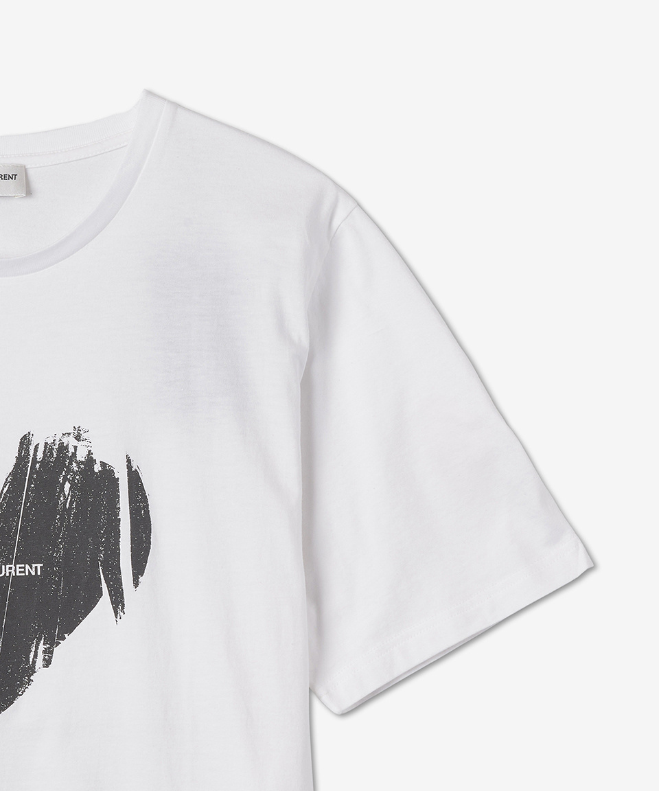 《SAINT LAURENT》 615522 YBSO2 9744 heart T-shirt