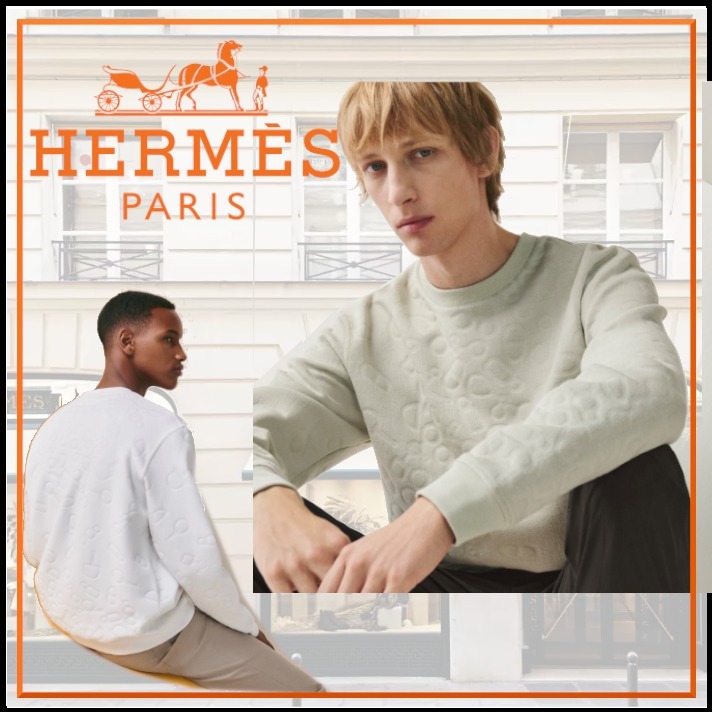 エンボスの柄\tHermes\tMailons en Boucle Aeroスウェットシャツ
