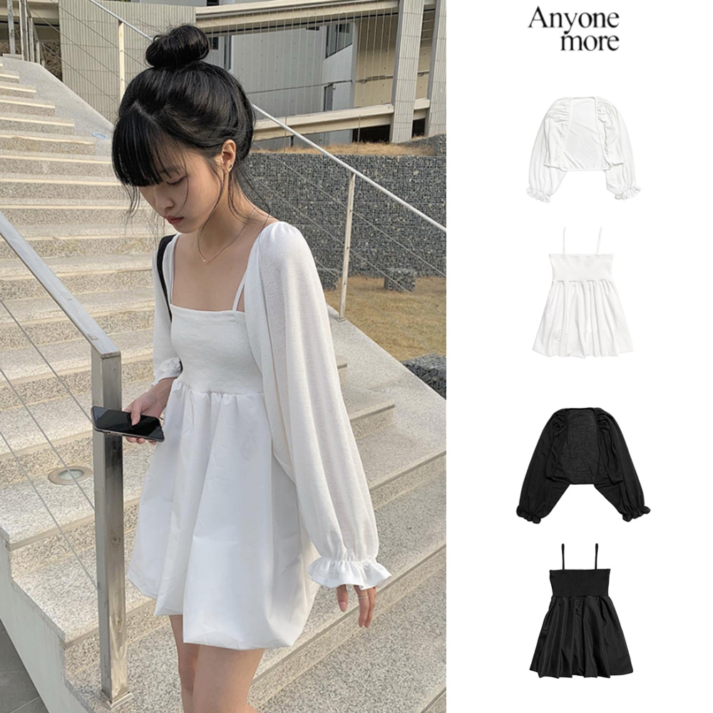 【Anyone more】Mui Bolero Sleeveless One Piece Set