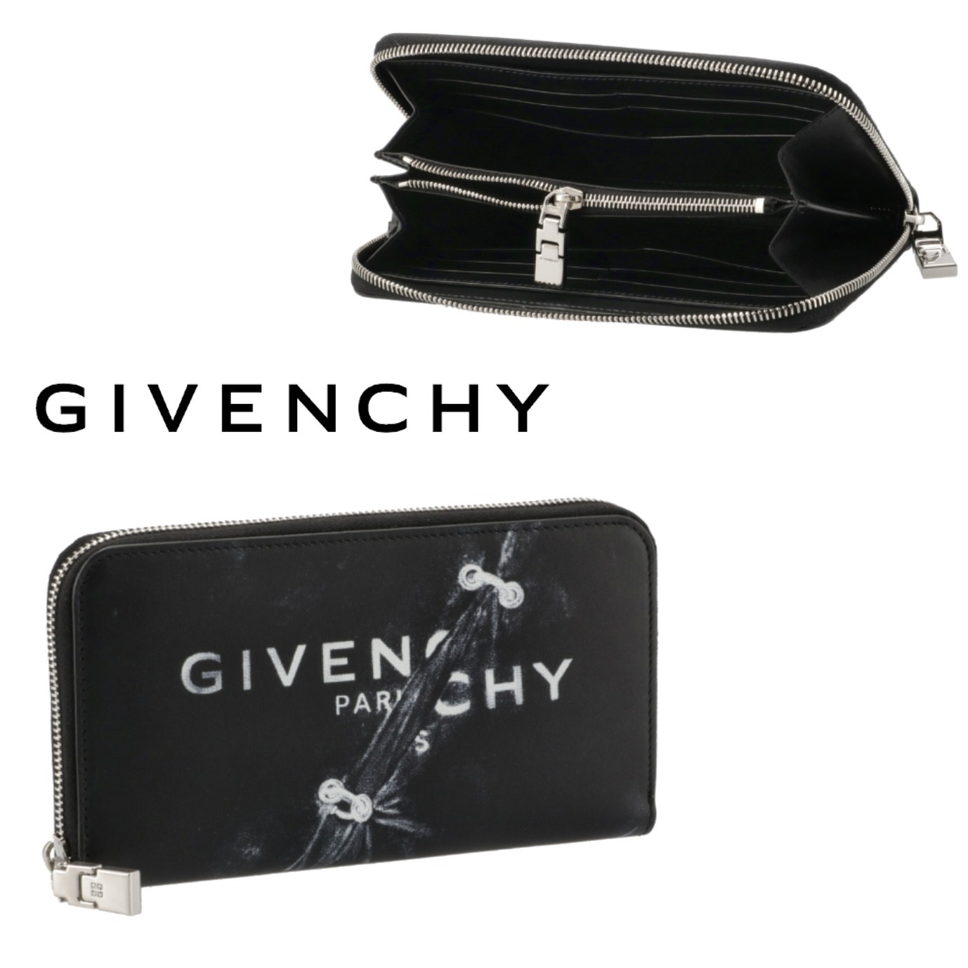 GIVENCHY ジバンシィ ラウンドファスナー 長財布 高く 財布・雑貨