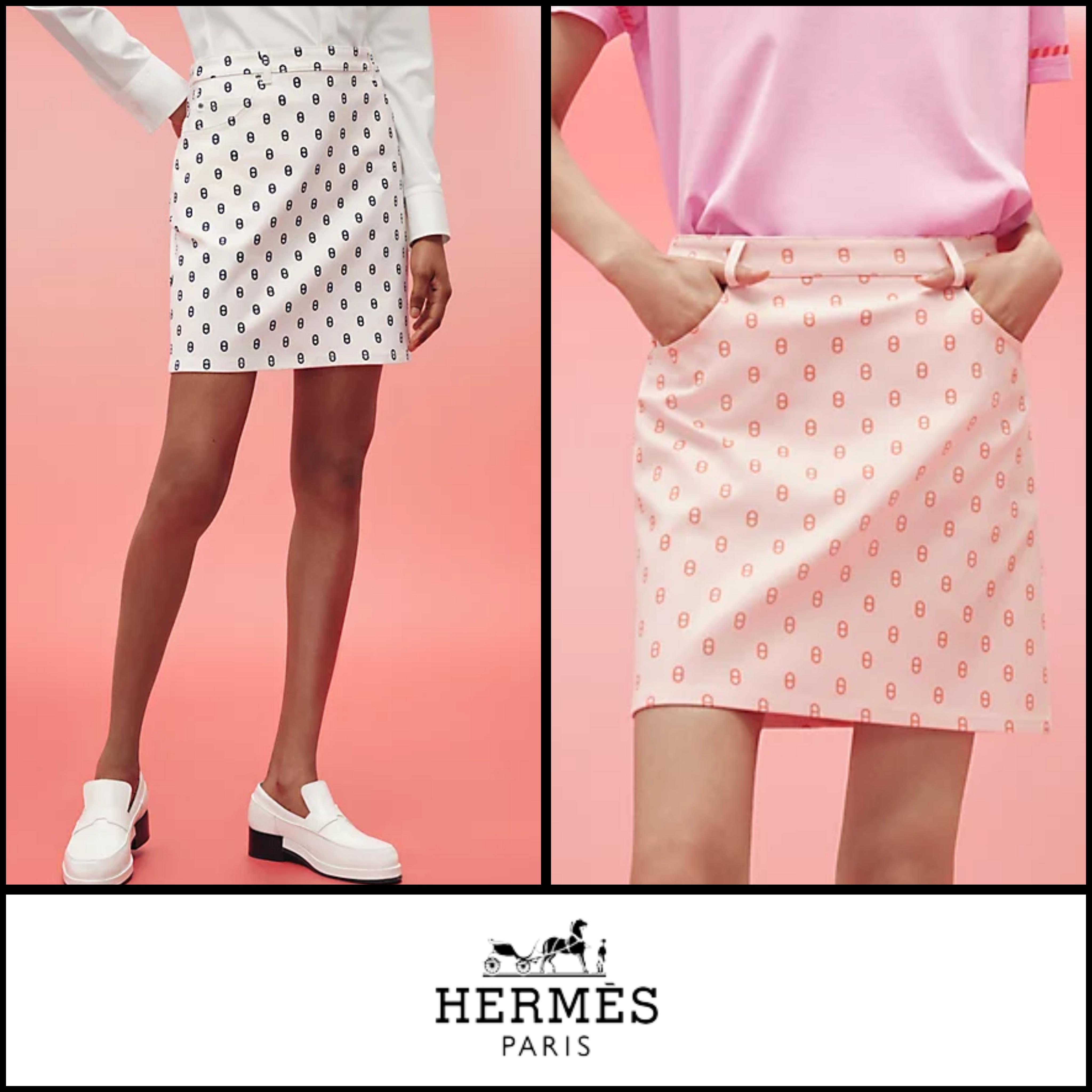 直営店！ 【HERMES エルメス】 Chaine d'Ancre ミニスカート