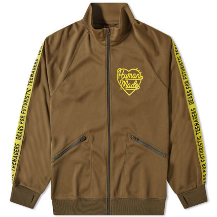 Shop HUMAN MADE Heart Unisex Street Style Logo Track Jackets by