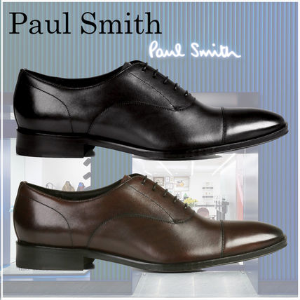 Paul Smith Oxfords Straight Tip Unisex Plain Leather Oxfords