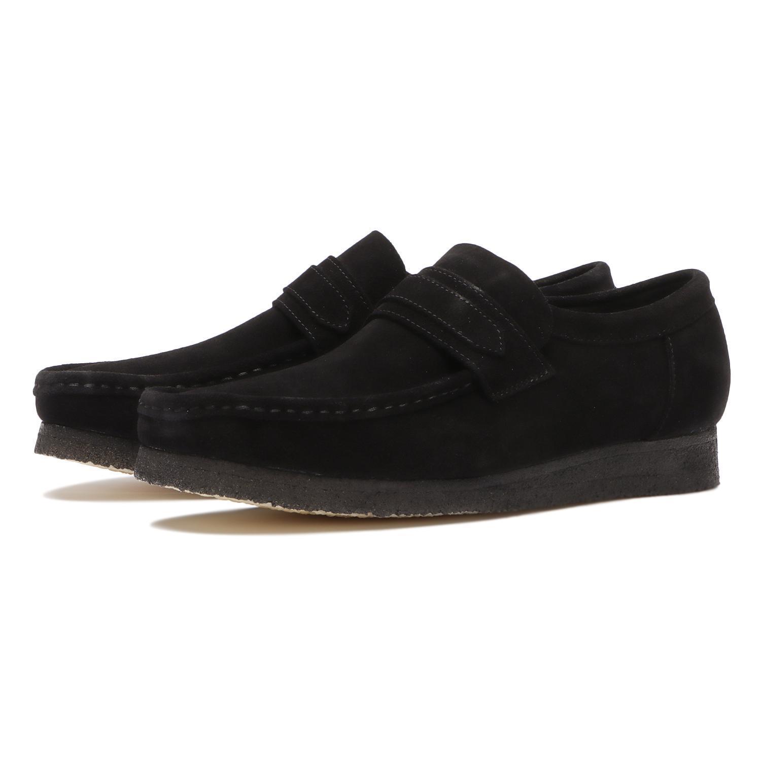 国内配送 CLARKS WALLABEE LOAFER BLACK SUEDE
