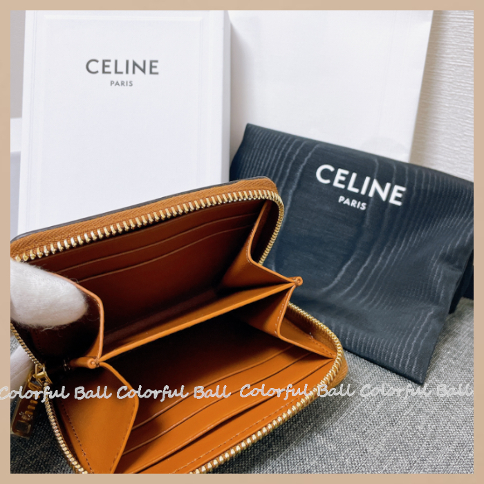CELINE**コンパクト ジップウォレット ミニ財布 カードケース