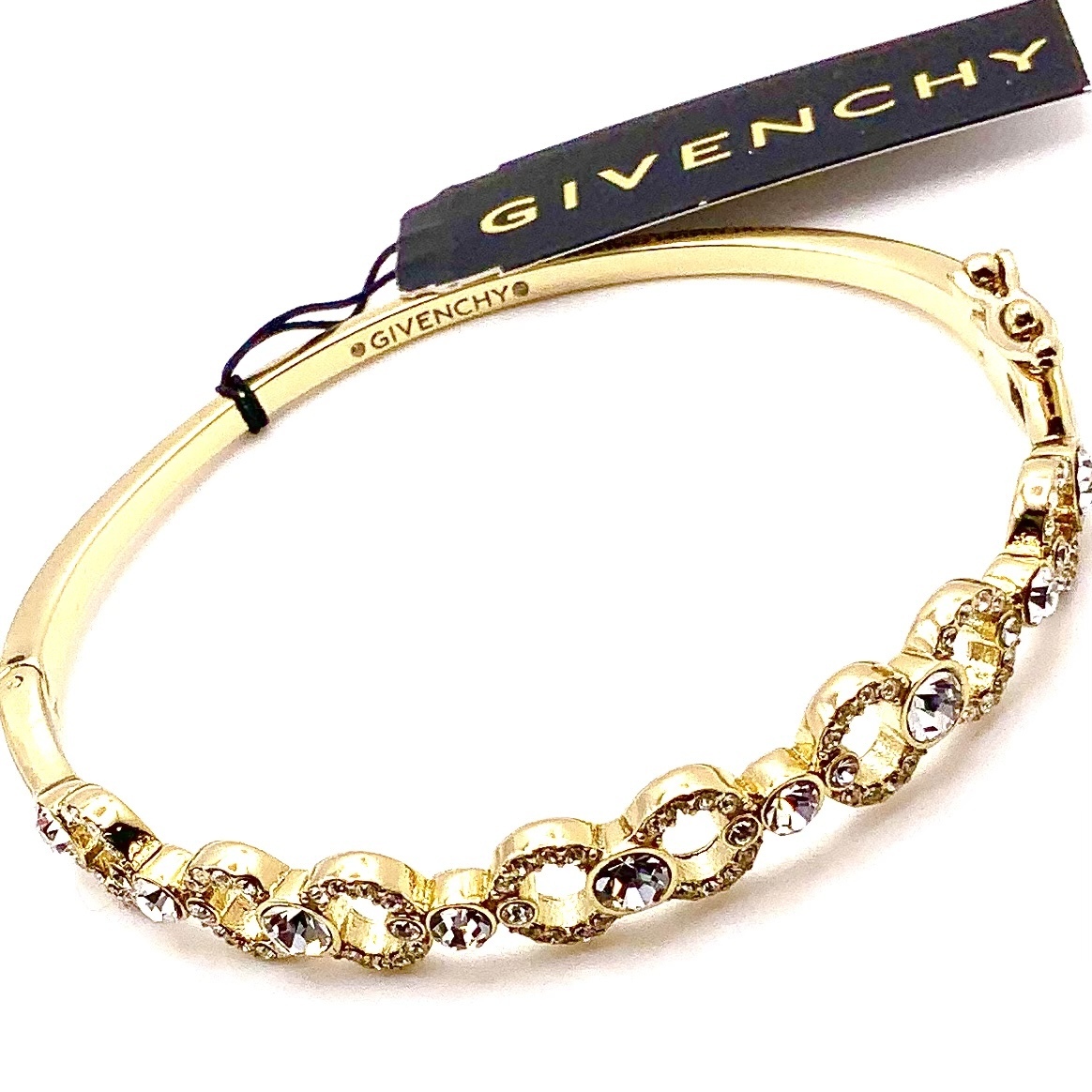 特別価格！GIVENCHY クリスタルオープンリンクブレスレット