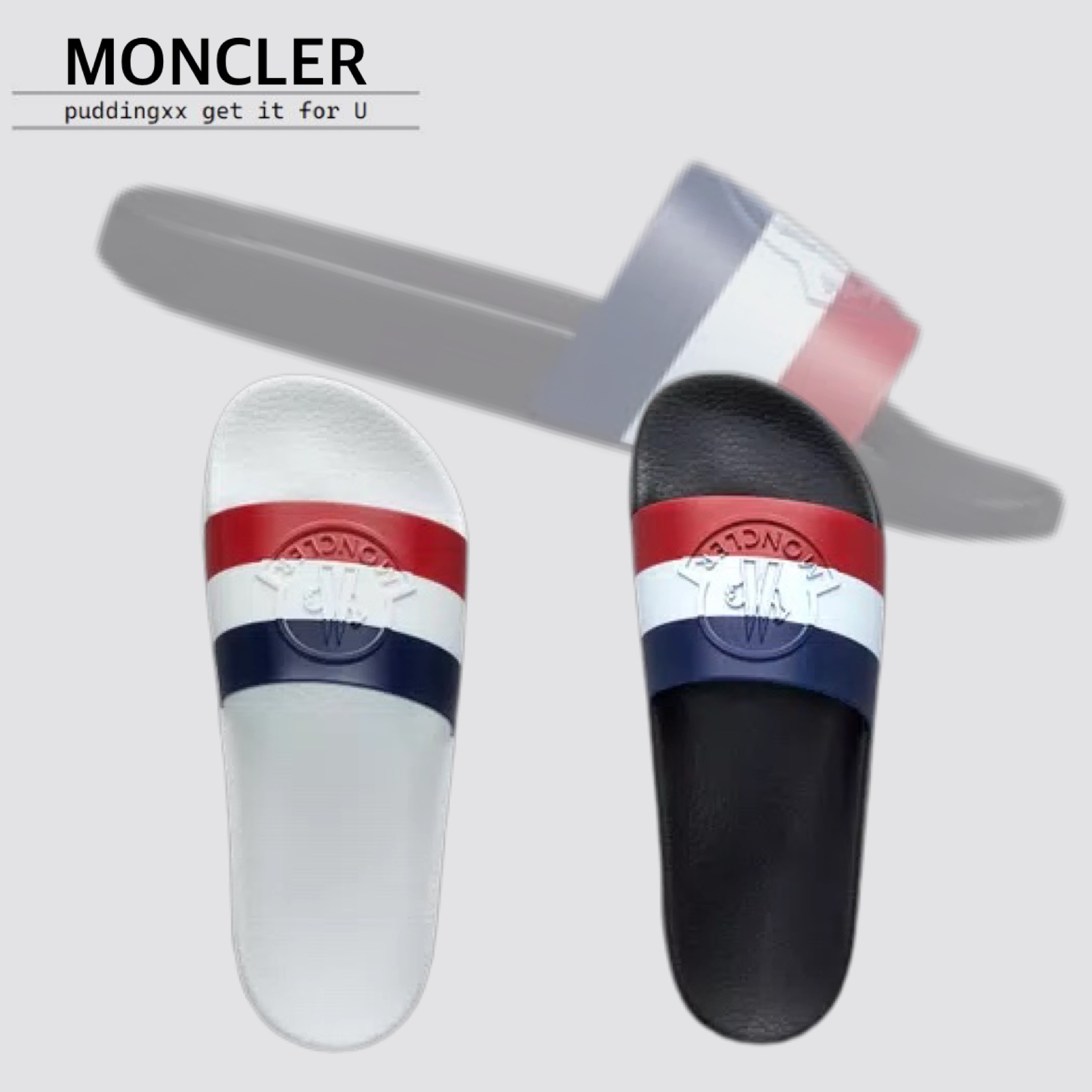 美品】モンクレール moncler サンダル BASILE スライドサンダル