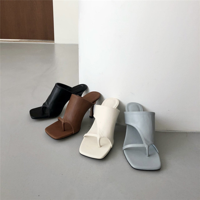 8.5CM ピンヒール オープントゥ トングサンダル 4カラー