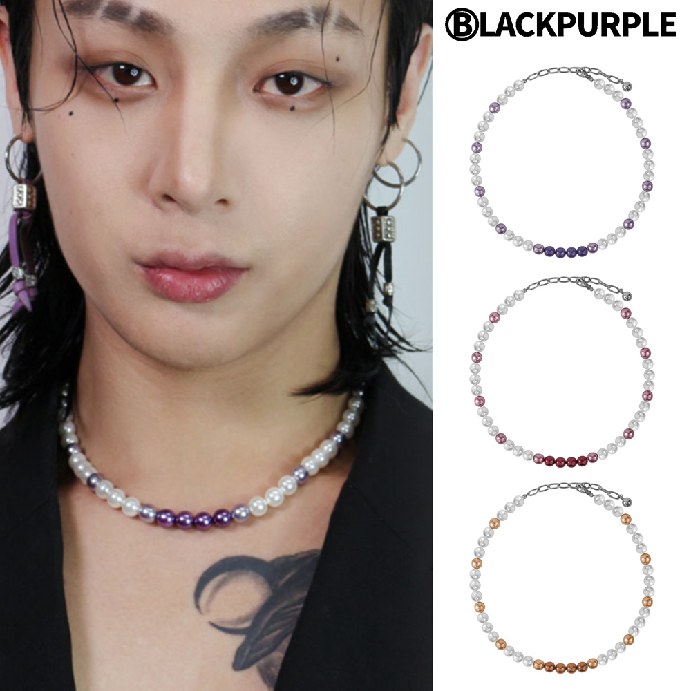 【BLACKPURPLE】23SS★ balayage two tone necklace