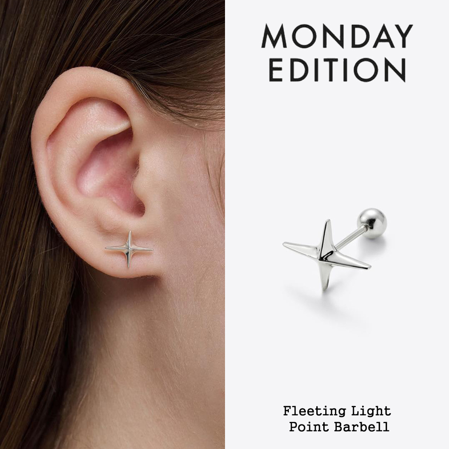 韓国発【MONDAY EDITION】Fleeting Light Point Barbell☆ピアス