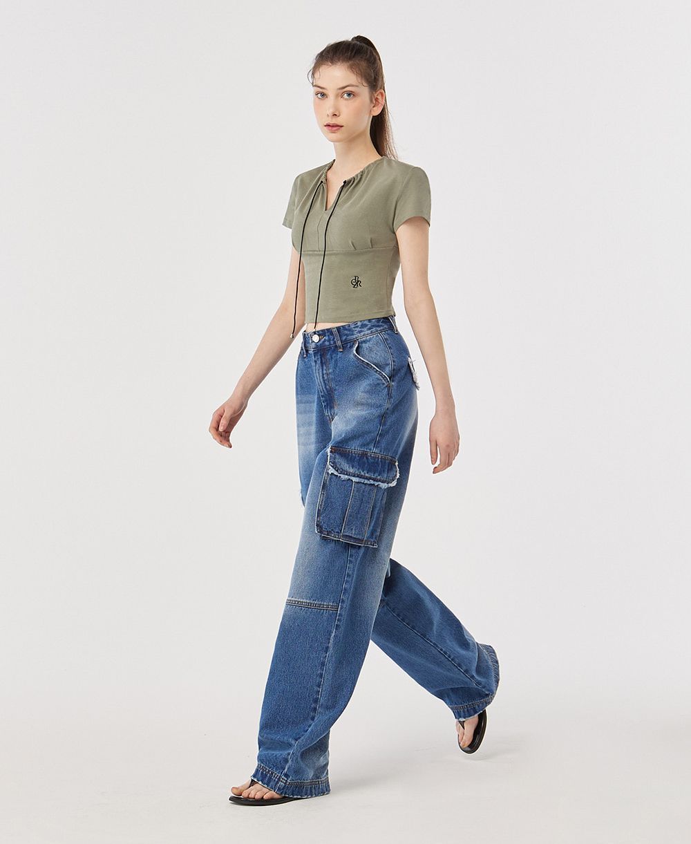 citybreeze★韓国★人気★(CTF2) CARGO DENIM PANTS 2色 citybreeze☆韓国☆人気☆(CTF2) CARGO DENIM PANTS 2色 ボトムス