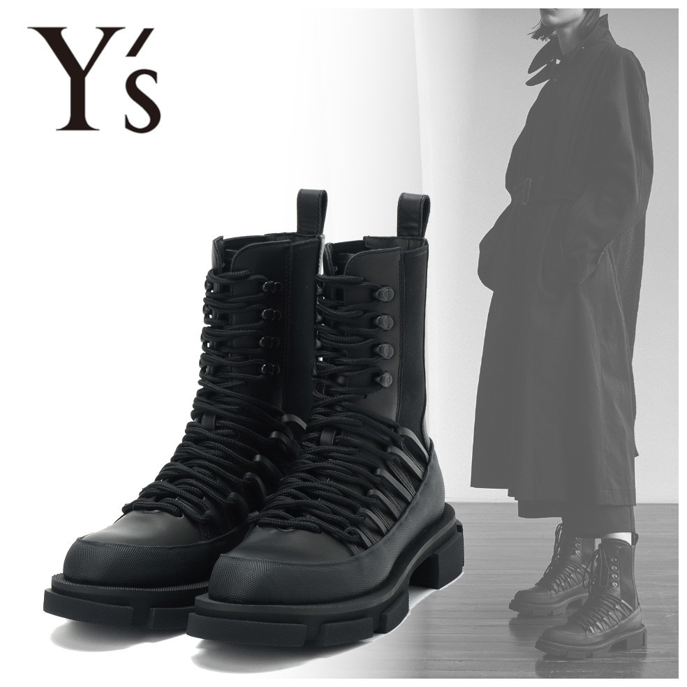 日本製【Yohji Yamamoto】[Y's x both]レースアップ ブーツ (Yohji ...