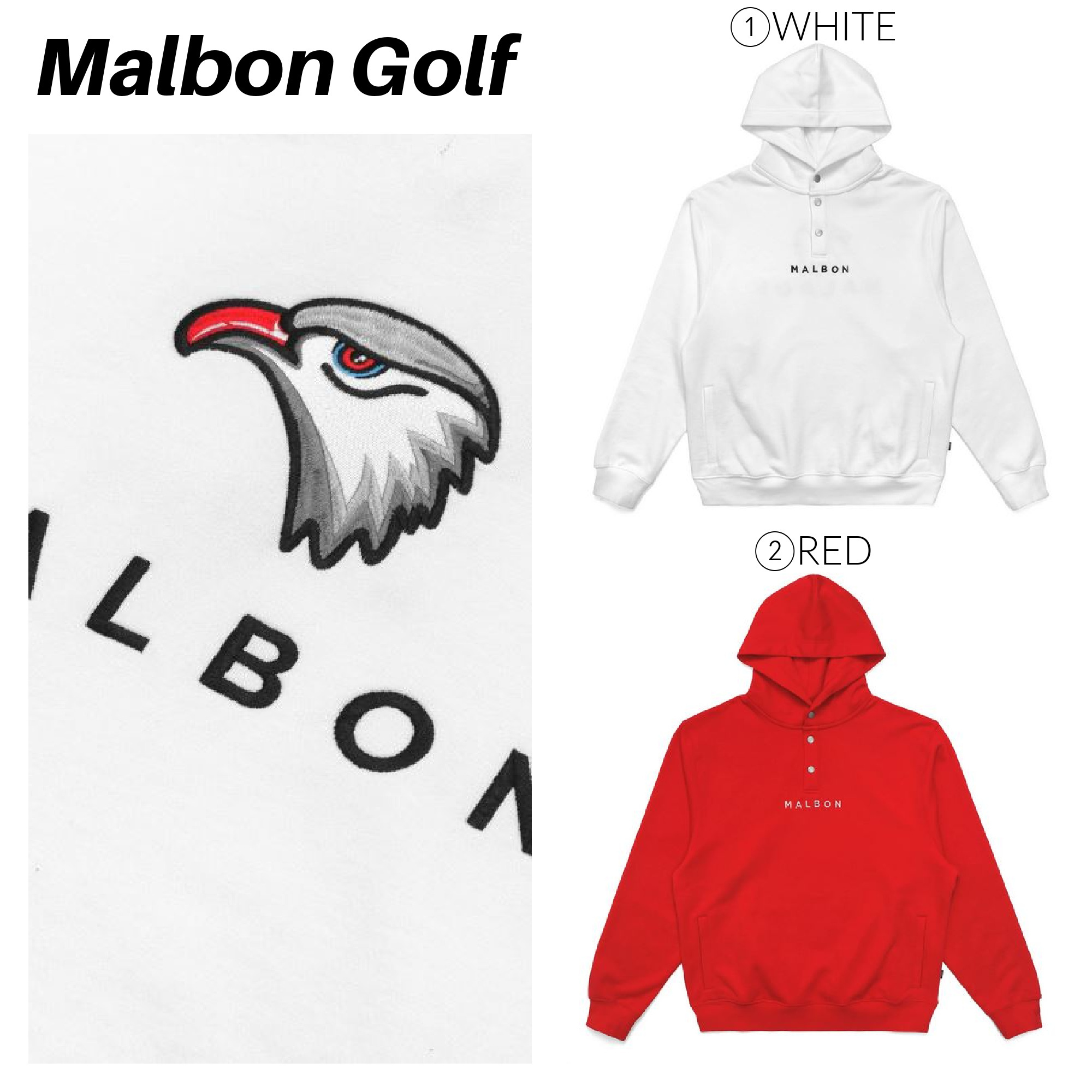 【Malbon Golf】☆フーディー☆ EAGLE HOODIE