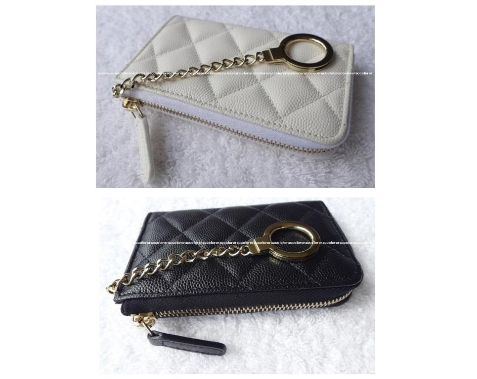 国内即発 CHANEL L字ファスナー キーケース マルチ コインケース