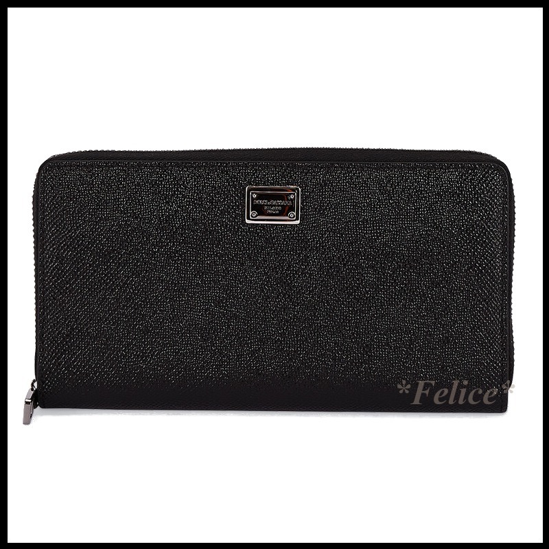 DOLCE & GABBANA ロゴプレート レザーウォレット 関税/送料込