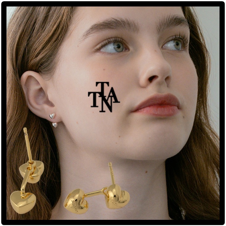 ★関税込★TATIANA★Silver925 Two Heart Ear Jacket Earrings