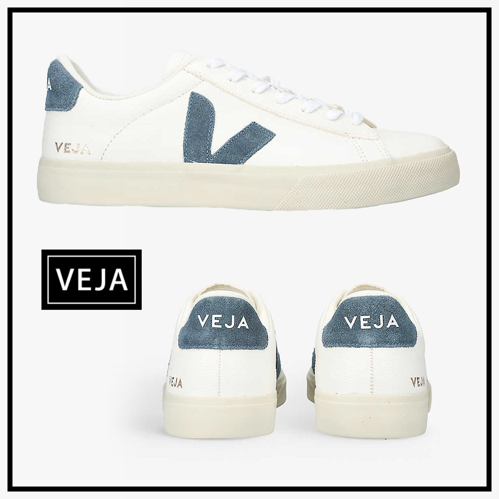 【VEJA】カンポ ロゴ ステッチ ロートップ レザー スニーカー
